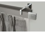 GARESA Gardinenstange »FLAT«, 2 läufig-läufig, Wunschmasslänge, Rechteckprofil, Wandmontage, perfekter Lauf, modern,...