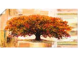 Artland Wandbild »Herbstbaum auf abstraktem Hintergrund«, Bäume, (1 St.), als Alubild, Outdoorbild, Leinwandbild, Poster in...