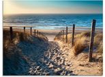Artland Glasbild »Weg zum Nordseestrand Sonnenuntergang«, Strand, (1 St.), in verschiedenen Grössen