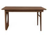 Woodman Schreibtisch »Bau«, edles Holzfurnier aus Nussbaum, Breite 140 cm