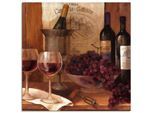 Artland Leinwandbild »Vintage Wein«, Getränke, (1 St.), auf Keilrahmen gespannt
