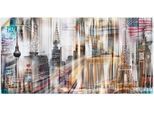 Artland Wandbild »Metropole Skyline Abstrakte Collage«, Gebäude, (1 St.), als Wandaufkleber in verschied. Grössen