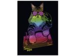 Artland Glasbild »Witzige DJ Katze Party Musik«, Humor, (1 St.), in verschiedenen Grössen
