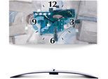 Artland Wanduhr »Abstrakte blaue Kreise« 3D Optik gebogen, mit Quarz- oder Funkuhrwerk, versch. Grössen