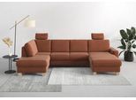 Home affaire Wohnlandschaft »Summer U-Form«, mit oder ohne Bettfunktion und Bettkasten, Cord-Bezug