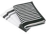 ROSS Geschirrtuch »Exclusiv«, (Set, 3 tlg.), 1x Küchen-Frottiertuch (Streifen) und 2 Geschirrtücher (Gartenkräuter)