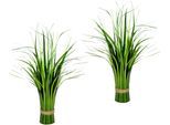 Kunstgras I.GE.A. "Grasbund", grün, B:13cm H:40cm, Kunststoff, Kunstpflanzen, Kunstgras, mit Juteband, 2er Set