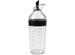 Dressing Shaker OXO GOOD GRIPS, schwarz (schwarz, transparent), B:8cm H:22cm Ø:8cm, Kunststoff, Shaker, Dressing Shaker, für Salatdressing, 350 ml