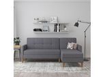 Dorel Home Ecksofa "Lilly, L-Form," mit Bett-Funktion, Recamiere beidseitig montierbar, Sitzhöhe 43 cm