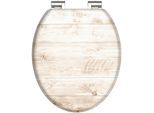 welltime WC-Sitz »Holz«, mit Absenkautomatik, MDF, kratzfest