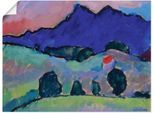 Artland Kunstdruck »Blauer Berg. 1910«, Felder, (1 St.), als Leinwandbild, Wandaufkleber oder Poster in versch. Grössen