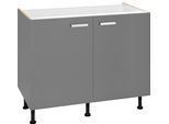 Spülenschrank OPTIFIT "Parma", grau (basaltgrau), B:100cm H:87cm T:58,4cm, Holzwerkstoff, Schränke, Spülenschrank, Breite 100 cm