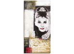 Artland Leinwandbild »Hollywood Legenden VI - Audrey Hepburn«, Porträts, (1 St.), auf Keilrahmen gespannt