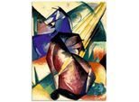 Artland Glasbild »Zwei Pferde rot und blau. 1912«, Haustiere, (1 St.), in verschiedenen Grössen