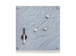 Pinnwand ZELLER PRESENT "Schiefer", grau, Tafeln, Pinnwand, Glas, grau 40x40