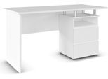 Schreibtisch RAUCH "Joel" Tische Gr. T: 66 cm, weiß (alpinweiß) Schreibtische mit praktischer Nische und zwei Schubladen