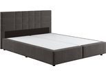 Boxbett COTTA "Nala", grau (anthrazit), B:166cm L:206cm, 100% Polyester, Komplettbetten, Boxspringbett, wahlweise mit Matratze und Topper erhältlich