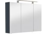 Spiegelschrank OPTIFIT "Mino", grau (seidenglanz anthrazit), B:100cm H:68cm T:17,6cm, Schränke, Spiegelschrank, Breite 100 cm