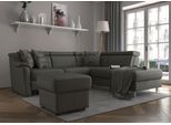Ecksofa SIT & MORE "Freetown L-Form", braun (mocca), B:252cm H:84cm T:216cm, Sofas, Ecksofa, inklusive Kopfteilverstellung und komfortablem Federkern