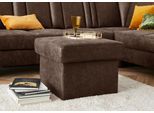Stauraumhocker SIT & MORE "Melissa", braun (dunkelbraun), B:60cm H:48cm T:60cm, 100% Polyester, Hocker, klassisches Design, optional in dem mit Wasser zu reinigendem Bezug