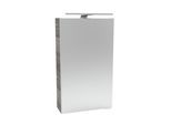 Spiegelschrank FACKELMANN "SBC", braun (steinesche, braun), B:40cm H:68cm T:15,3cm, Glas, Schränke, Spiegelschrank, für das Gästebad, Schalter und Steckdose, Breite 40cm, Anschlag links
