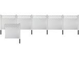Sichtschutzelement TETZNER & JENTZSCH "LANGLEY 4", weiß, H:180cm, Aluminium, Polyvinylchlorid (PVC), Zaunelemente, Nie wieder streichen. Weiße PVC-Kunststoffzäune