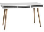 Schreibtisch HAMMEL FURNITURE "Mistral Bürotisch, Arbeitstisch, Tisch, Computertisch", grau (graphit), B:137,4cm H:75cm T:60cm, Tische, Schreibtisch, Holzbeinen, B: 137,4 cm, Designmöbel
