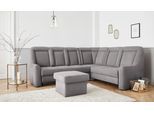 Ecksofa SIT & MORE "Melissa L-Form", grau, B:257cm H:107cm T:217cm, 100% Polyester, Sofas, Ecksofa, klassisches Polsterprogramm, wahlweise Bettfunktion und Schubkasten