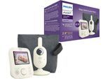 Babyphone PHILIPS AVENT "Advanced SCD882/26 Video" Babyphones weiß Baby Babyphone mit Farbbildschirm, Reichweite von 300 Metern und Gegensprechfunktion