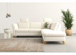 Ecksofa HOME AFFAIRE "Trelleborg L-Form", beige (creme), B:252cm H:86cm T:213cm, 100% Polyester, Sofas, Ecksofa, Federkern-Polsterung, wahlweise mit Bettfunktion und Stauraum