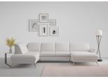Wohnlandschaft SIT & MORE "Fashion U-Form", silber, B:338cm H:84cm T:207cm, Sofas, Wohnlandschaft, wahlweise mit Kopfteilverstellung, Vorziehsitz, motorisch, Nickelfüße