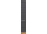 Apothekerschrank KOCHSTATION "KS-Luhe", grau (grau matt, wotaneichefarben), B:30cm H:200cm T:60cm, MDF, Schränke, 30 cm breit, hochwertige MDF-Fronten mit waagerechter Lisene