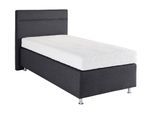 Boxspringbett, grau (strukturstoff anthrazit), ohne LED-Beleuchtung, Liegefläche B/L: 100cm x 200cm, H3, 7-Zonen-Kaltschaummatratze, Bezug Unterbox und Kopfteil: Strukturstoff (77% Polyester und 23% Viskose);Bezug Obermatratze 100% Polyester, waschbar bis 60C, WESTFALIA SCHLAFKOMFORT, Komplettbetten, Boxspringbett, wahlweise mit LED-Beleuchtung