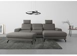 Ecksofa SIT & MORE "Cinturo L-Form", grau, B:283cm H:88cm T:175cm, Sofas, Ecksofa, inklusive Sitztiefenverstellung und Federkern, Sitzhöhe 45 cm