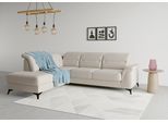 Ecksofa SIT & MORE "Sinatra L-Form", grau (elephant), B:251cm H:85cm T:220cm, 100% Polyester, Sofas, Ecksofa, mit Ottomane, optional mit Kopfteilverstellung und Armteilfunktion