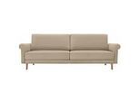 hülsta sofa 3-Sitzer »hs.450«, modern Landhaus, Breite 208 cm, Füße in Nussbaum Hülsta Sofa beige 534-20