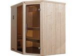 weka Sauna »Varberg«, (Set), 7,5 kW-Ofen mit digitaler Steuerung weka natur
