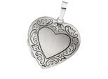 Medallionanhänger JOBO "Anhänger Medaillon Herz", silber (silber 925), Schmuckanhänger, Damen, Silber 925 (Sterlingsilber), 925 Silber rhodiniert