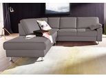 Ecksofa SIT & MORE "Belfort L-Form", grau (hellgrau), B:243cm H:88cm T:218cm, Flachgewebe (100% Polyester);Luxus-Microfaser ALTARA NUBUCK (100% Polyester);Luxus-Microfaser (90% Polyester, 10% Polyamid), Sofas, Ecksofa, wahlweise mit Vorziehsitz und Bettkasten
