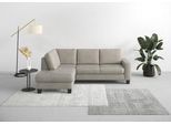 Ecksofa HOME AFFAIRE "Summer L-Form", grau (steel), B:236cm H:91cm T:170cm, 95% Polyester, 5% Polyamid, Sofas, Ecksofa, mit Ottomane, mit oder ohne Bettfunktion und Bettkasten, Cord-Bezug