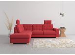 Ecksofa SIT & MORE "Quincy L-Form", rot, B:249cm H:82cm T:213cm, Sofas, Ecksofa, wahlweise mit Bettfunktion und Bettkasten