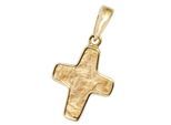 Kreuzanhänger JOBO "Anhänger Kreuz", gelb (gelbgold 585), Schmuckanhänger, Damen, Gelbgold 585, 585 Gold
