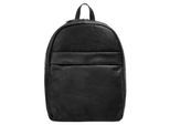 Laptoprucksack X-ZONE, Gr. B/H/T: 30cm x 23cm x 8cm, onesize, schwarz, Leder, Rindsleder, unifarben, Rucksäcke Laptoprucksack, echt Leder