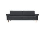 hülsta sofa 3-Sitzer »hs.450«, modern Landhaus, Breite 208 cm, Füße in Nussbaum Hülsta Sofa signalschwarz 534-58