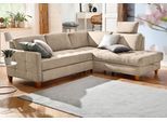 Ecksofa HOME AFFAIRE "Earl L-Form", beige, B:233cm H:80cm T:196cm, Luxus-Microfaser in Lederoptik (100% Polyester);Struktur fein (100% Polyester);Luxus-Microfaser ALTARA NUBUCK (100% Polyester), Sofas, Ecksofa, wahlweise auch mit Bettfunktion oder Bettfunktion mit Bettkasten