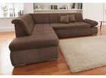 DOMO collection Ecksofa »NMoric incl. Zierkissen B/T/H: 273/216/80 cm L-Form«, Ottomanen-Abschluss, wahlweise mit...