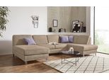 Wohnlandschaft SIT & MORE "Clio U-Form", beige, B:319cm H:89cm T:190cm, Sofas, Wohnlandschaft, wahlweise mit Bettfunktion und Bettkasten, inklusive Federkern