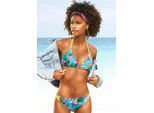 Venice Beach Triangel-Bikini-Top »Hanni«, mit tropischem Print und gelben Details