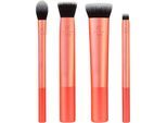 Real Techniques Makeup Brushes Brush Sets Face Base Set Ultra Buff Brush 256 + Small Conceal Brush 257 + Flat Contour Brush 258 + Setting Brush 402