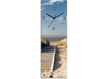 Artland Wanduhr »Nordseestrand auf Langeoog - Steg«, wahlweise mit Quarz- oder Funkuhrwerk, lautlos ohne Tickgeräusche
